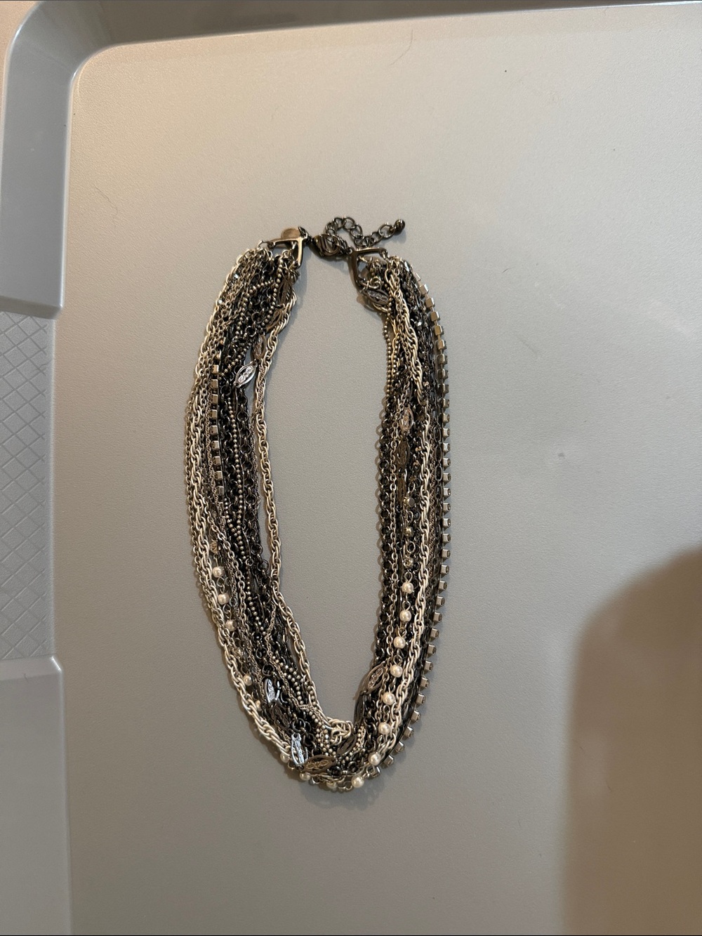 Multi-Strand Silver-Tone Layered Necklace
